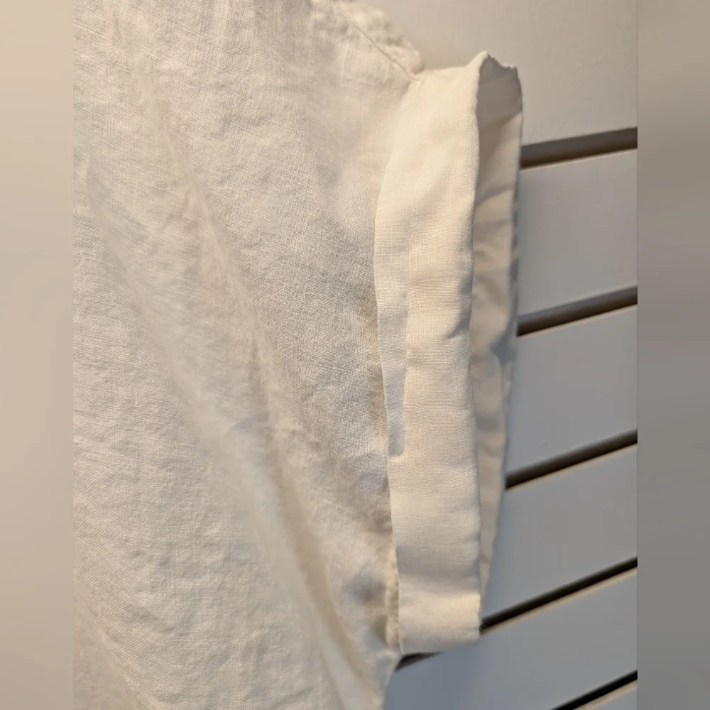 FLAX White Linen Oversized Tunic Top with Cuffed Sleeves Size 2G EUC - Picture 3 of 7